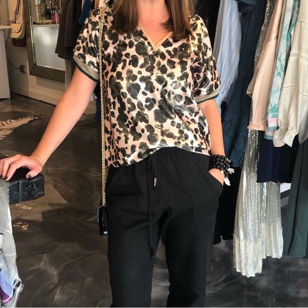 Monoplaza Metallic Leopard Top